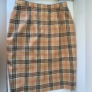 Escada Tan Plaid Pencil Skirt Size 40